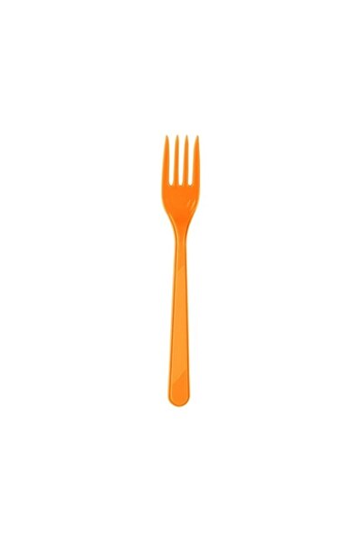 Parti Bulutu Partibulutu Orange Plastic Fork 25Pcs