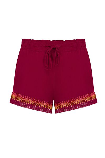 Penti Women's Burgundy Trim Detail Shorts