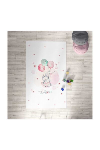 Evmila Balonlu Tavşan Kalın 7mm Halı Modeli