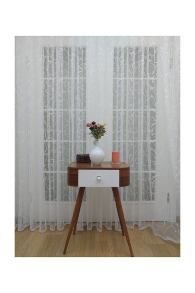 Esse Home Perdea din tul cu dantelă franțuzească cu model sportiv, pliuri rar...