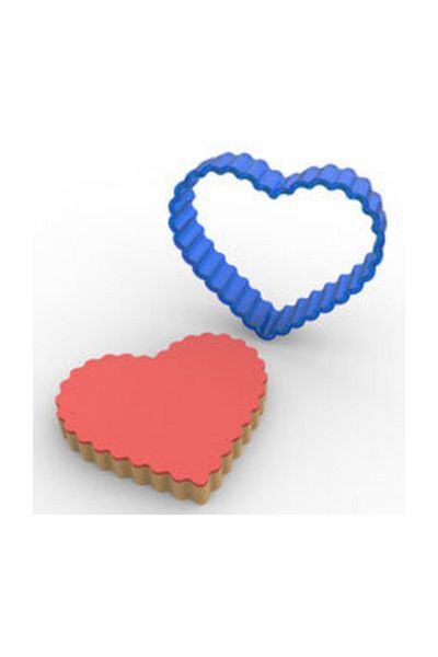 Global Heart Serrated Polycarbonate Kopat Cookie Mold