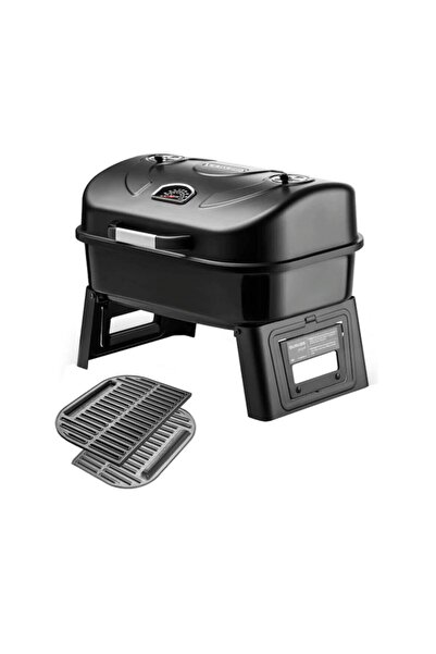 Guruss Go&grill Portatif Barbekü Ikili Döküm Set Kömürlü Mangal - Siyah