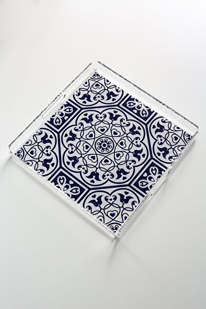 Queen Bee İstanbul Saray Desen Pleksi Tepsi 38cm X 38 cm