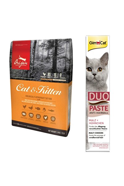 Orijen Cat&Kitten Yetişkin&Yavru Kedi Maması 1,8 kg + Gimcat Duo Paste Tavukl...