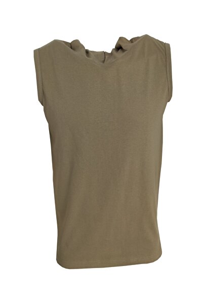 Raf Coll Unisex Osnovni Kapuljača bez rukava svetlo kaki zelena T-shirt