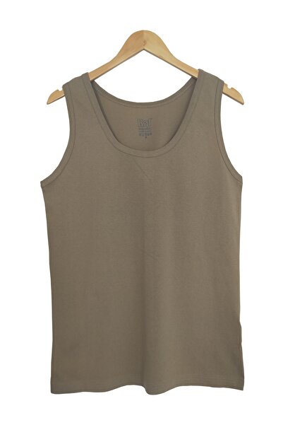 Raf Coll Унісекс базовий футболка з бретелями та коміром, відкрита, хакі зелений