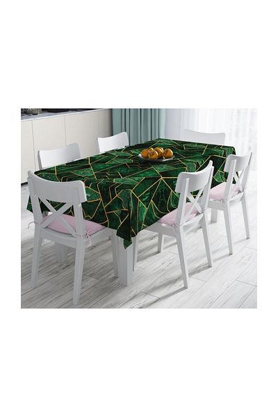 Realhomes Față de masă cu imprimare digitală cu design special, rezistentă la pete - 140 X 180 Cm