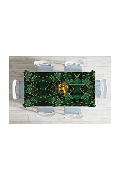 Realhomes Față de masă cu imprimare digitală cu design special, rezistentă la pete - 140 X 180 Cm