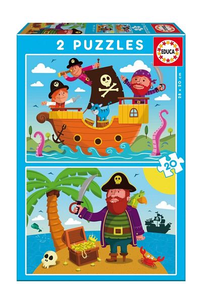 EDUCA 17149 Pirates - 2x20 Piece Puzzle