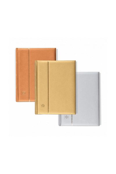 Leuchtturm طوابع معدنية ديلوكس S64، A4+، 32 ورقة، 64 ورقة، خلفية سوداء، غطاء نحاسي لامع