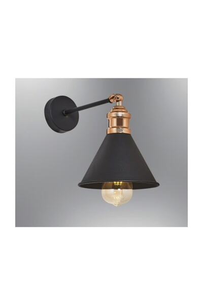 Rsylight الشمعدان المفصلي المخروطي الرجعية الأسود والنحاس ريفي الجدار الشمعدان