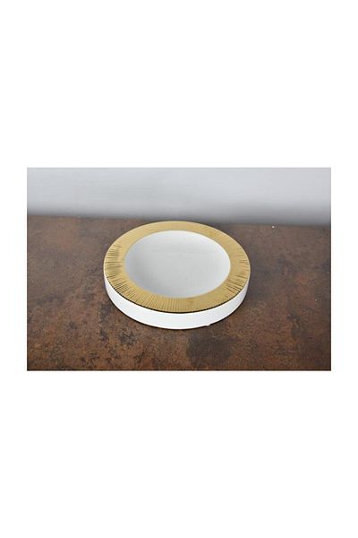 SETABIANCA Διακοσμητικό μπολ Prowhite Gold Edged - 31*31*5 cm