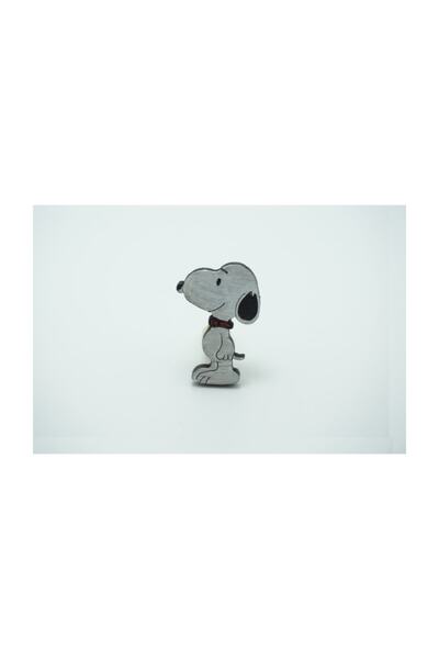 gokmentoy Snoopy Ahşap El Boyaması Broş