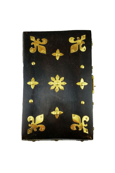 Siner Torque Wooden Box - Gold Gilded Hand Embroidery