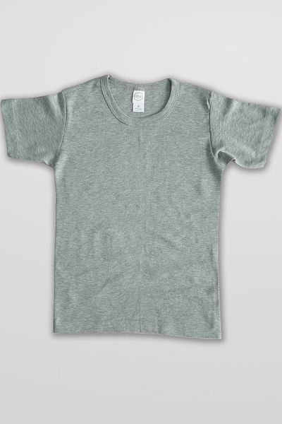 ali altun iç giyim Boy's Gray Ribbed Undershirt - 6 Pieces