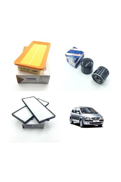 Bosch Hyunda Getz 1.3 - 1.4 - 1.6 Benzin (2003 - 2006) Filtre Bakım Seti