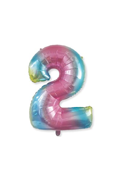 ELITETIME رقم بالون فويل 100 سم 40 بوصة ملون عدد 2