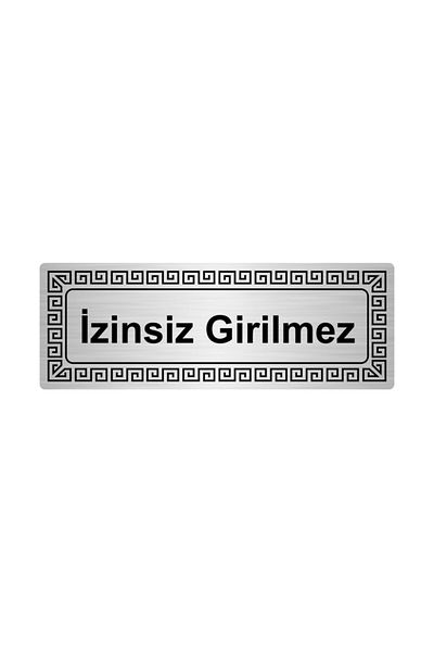 Özarslan Dizayn لوح توجيه معدني مقاس 7 سم × 20 سم معدني فضي اللون