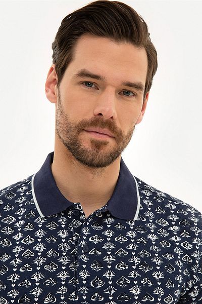 Pierre Cardin Μπλουζάκι Polo Neck Slim Fit Navy Blue