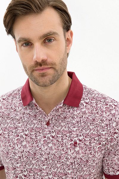 Pierre Cardin Μπλουζάκι Claret Red Slim Fit Polo με γιακά