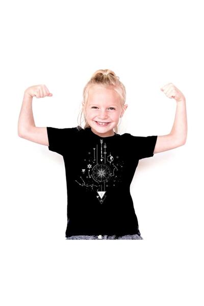 SCUBAPROMO تي شيرت الفتاة السوداء المخفية كوكبة