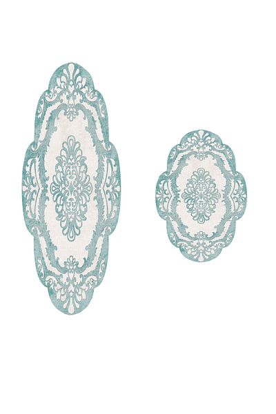 Alanur Home Σετ μπάνιου Alanur Dolunay Laser Cut 2 τεμαχίων St 210107 μα
