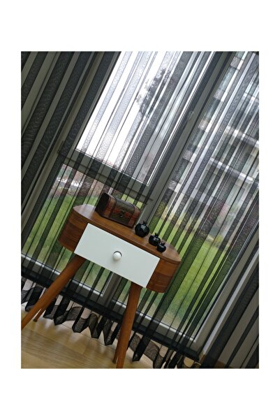 Esse Home Black Plain Tulle Curtain Skirt Folded, 200x260, Sparse Pleat, 1/2