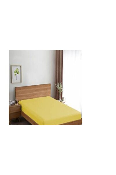Maya Meslina Home Penye Lastikli Çarşaf %100 Pamuk 100X200 SARI