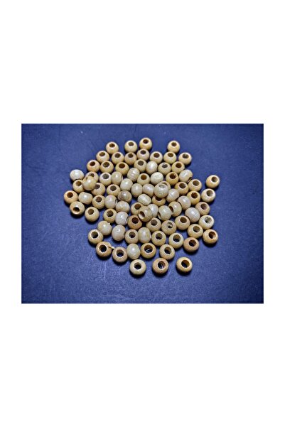 platin hediyelik 50 грама обикновени дървени мъниста в светло кафе цвят, 8 мм