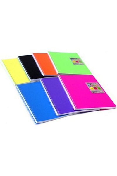Mynote Caiet de 80 Yp A4 fără linii Pp Neon Cover (1 buc)