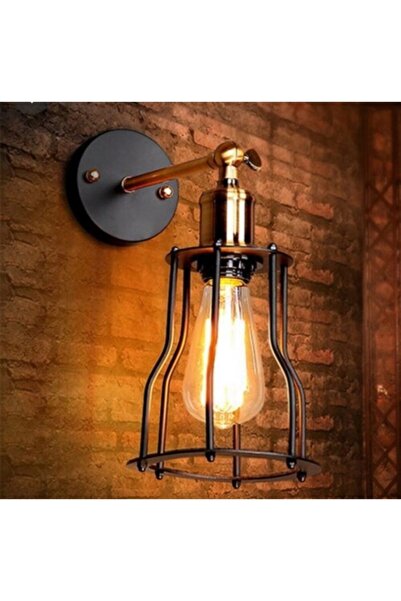 RİOLİGHT الرجعية ريفي خمر مفصلية امفولدر 1xe27 قفص معدني الجدار الشمعدان