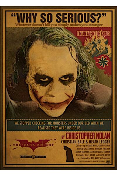 Genel Markalar Batman Joker Why So Serious Ahşap Tablo