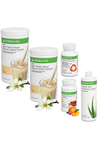 Herbalife Shake Vanilya 2 Çay Şeftali - Aloe Vera Thermo Complete