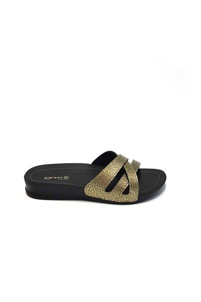 Ceyo 9942-1 Anatomical Gold Women's Slippers
