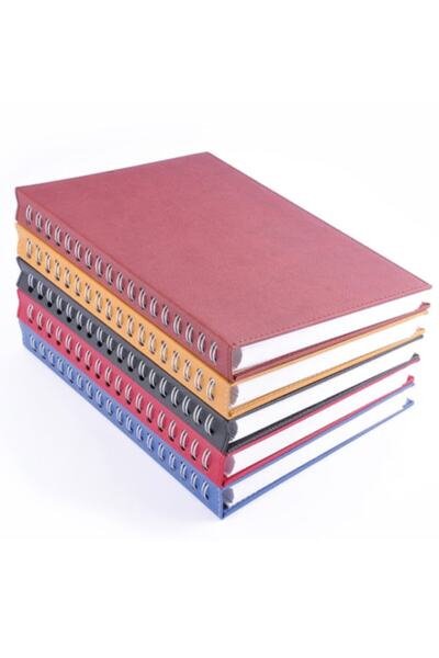 Faber Castell Bamboo Series A5 Hard Cover Hidden Spiral 140 Sheets Lined Notebook Dark Gray