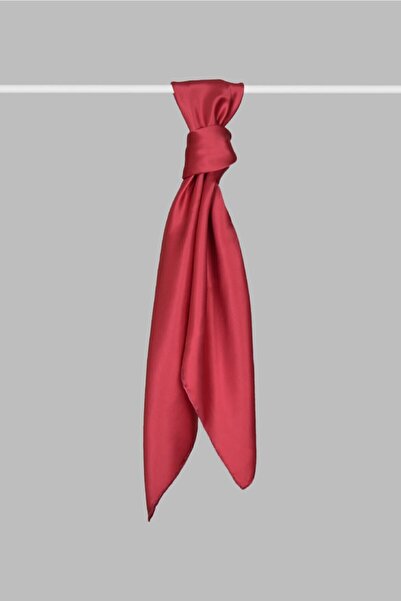 ARMANDA Kadın Kırmızı Saten Ipek Eşarp