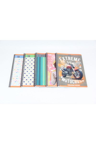 Gıpta Orange Book Spiral Plastic Cover A4 Notebook 120 Sheets Lined