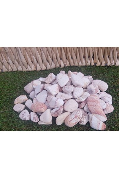 Asenya Sarı Çizgili Dolomit Taş 5 Kg 6-10 Cm Dere Taşı Çakıl Taşı Bahçe Süs Taşı Dolamit Taş Dekoratif Taş