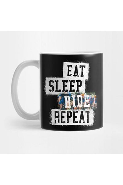 TatFast Eat. Sleep. Ride. Repeat. Mug, Gift, Dowry, Presentation Holder
