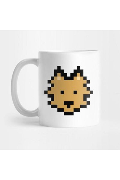 TatFast Jack Russell Terrier 8-Bit Retro Pixel Mug, Gift, Dowry, Presentation