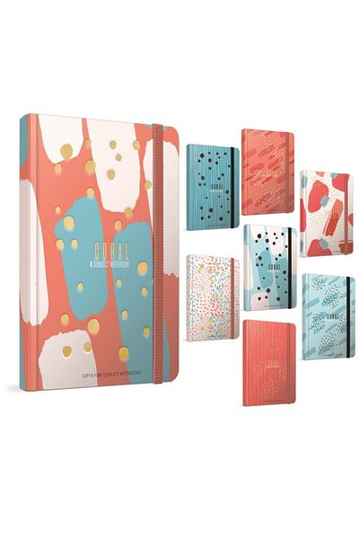 Gıpta 4 Compartment Checkered Elastic and Hardcover Notebook 17x24