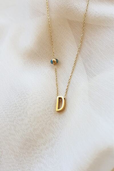 BUNNY قلادة بحرف فولاذي - D