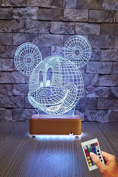 Vipyol Miki Mause Tasarımlı 3d Led Gece Lambası