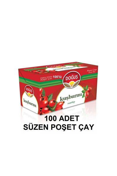 Doğuş 2 جرام × 100 عبوة من شاي أعشاب ثمر الورد