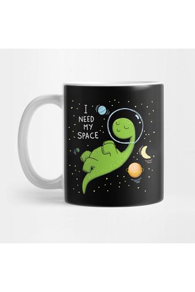 TatFast Cute Dino Astronaut Hand Drawn Mug, Gift, Dowry, Presentation Holder