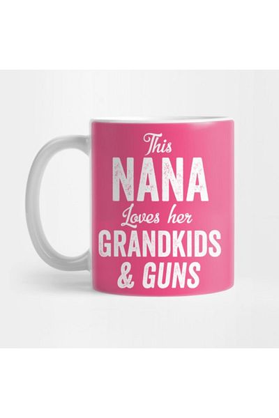 TatFast This Nana Loves Knitting & Grandkids Nana Gift Mothers Day Craft Mug