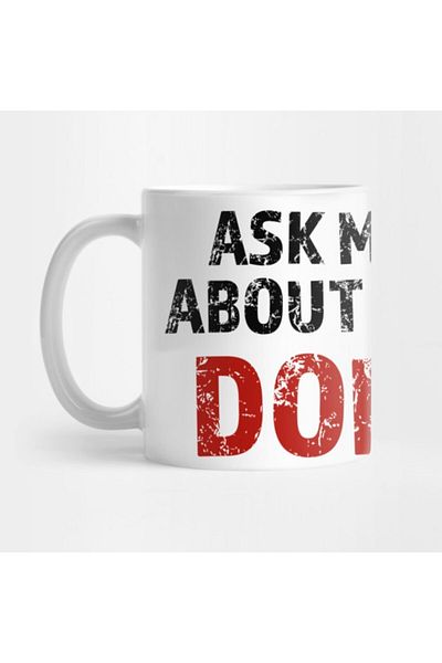 TatFast Ask Me about My Pup - Bdsm Black Mug - Gift Dowry Presentation