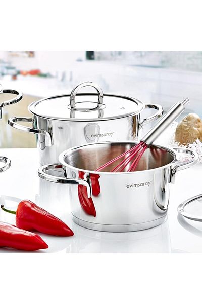 Evimsaray S 1347 Elite 8 Piece Cookware Set
