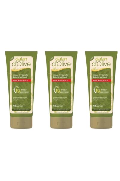 Dalan D'olive Zeytinyağlı Renk Koruyucu Saç Kremi 200ml 3 Adet
