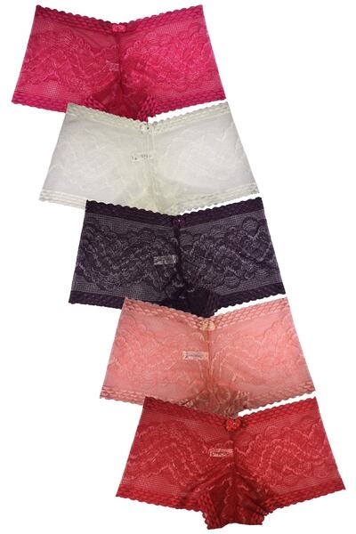 CottonStar Kadın Dantelli Şort 5'li Mix Paket